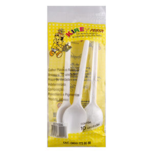 COLHER SOBREMESA BRANCA C/10 KIREY