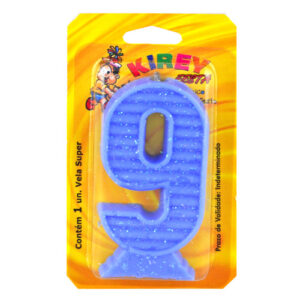 VELA KIREY NUMERADA SUPER AZUL N.9