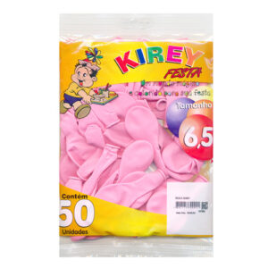 BALÃO KIREY LISO N.6,5 ROSA C/50