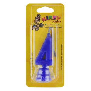 VELA KIREY NUMERADA AZUL N.4