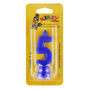 VELA KIREY NUMERADA AZUL N.5