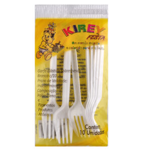 GARFO SOBREMESA BRANCO C/10 KIREY