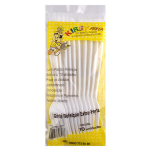 GARFO REFEIÇÃO EXTRA-FORTE BRANCO C/10 KIREY