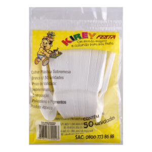 COLHER SOBREMESA BRANCA C/50 KIREY
