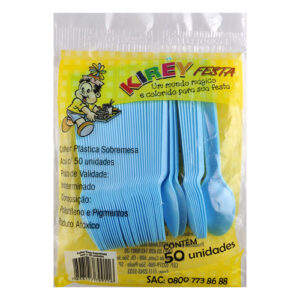 COLHER SOBREMESA AZUL C/50 KIREY