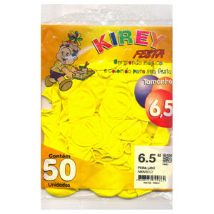 BALÃO KIREY LISO N.6,5 AMARELO C/50