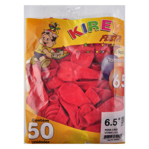 BALÃO KIREY LISO N.6,5 VERMELHO C/50