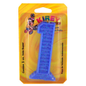VELA KIREY NUMERADA SUPER AZUL N.1