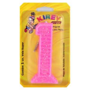 VELA KIREY NUMERADA SUPER ROSA N.1