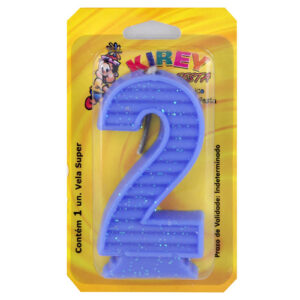 VELA KIREY NUMERADA SUPER AZUL N.2