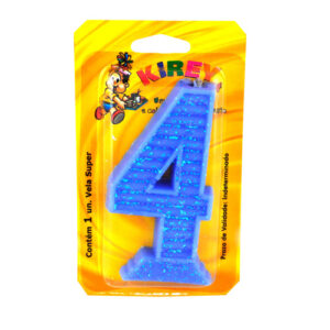 VELA KIREY NUMERADA SUPER AZUL N.4
