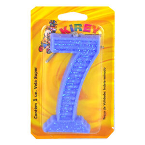 VELA KIREY NUMERADA SUPER AZUL N.7