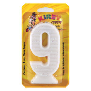 VELA KIREY NUMERADA SUPER BRANCA N.9