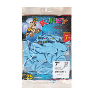 BALÃO KIREY REDONDO Nº7 AZUL CLARO C/25
