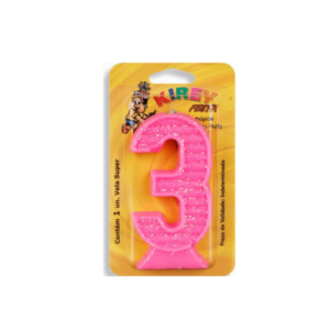 VELA KIREY NUMERADA SUPER ROSA N.3