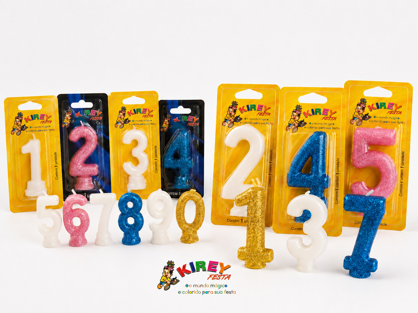 Velas numeradas de aniversário no atacado para lojas e revendedores